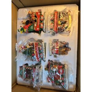 I Love Yorkies Christmas Express Holiday Train by Danbury Mint 6 pcs *READ*